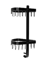 CROYDEX Black 2 Tier Corner Aluminium Shower Wall Basket - Image 3 of 3