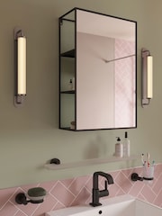 CROYDEX Black Rectangular Mirrored Shelf - Image 1 of 4
