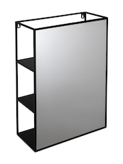 CROYDEX Black Rectangular Mirrored Shelf - Image 3 of 4