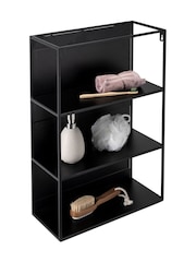 CROYDEX Black Rectangular Mirrored Shelf - Image 4 of 4