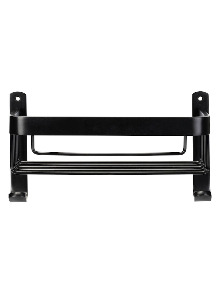 CROYDEX Black Aluminium Shower Wall Basket - Image 1 of 3
