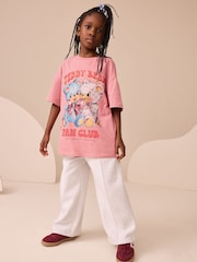 Pink Oversized Graphic Print T-Shirt (3-16yrs) - Image 3 of 7