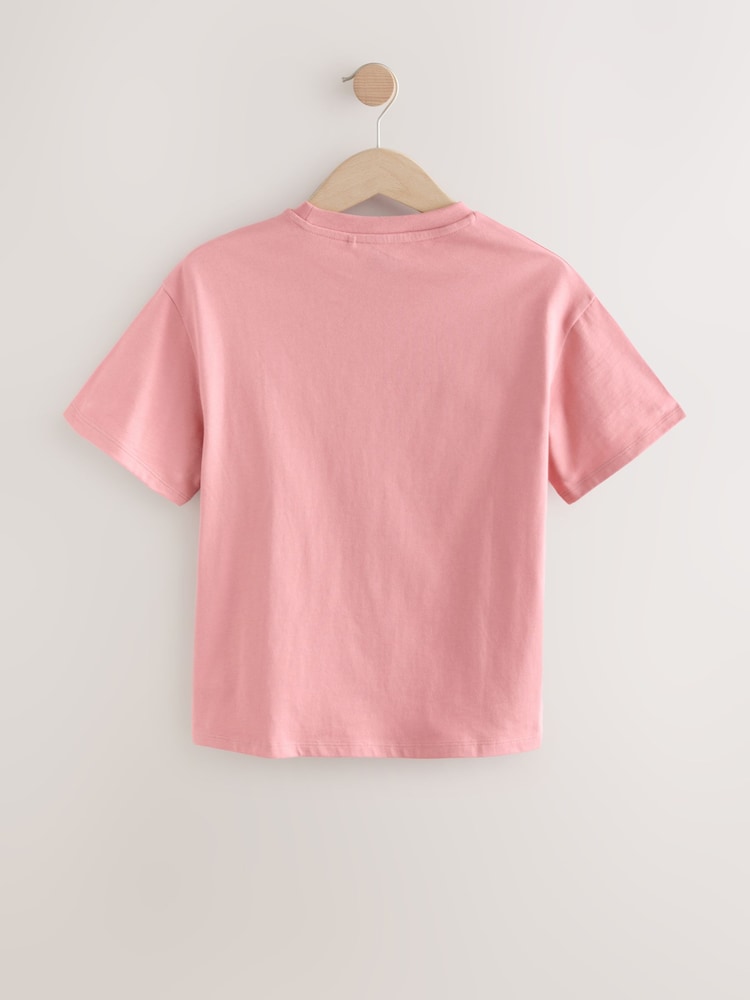 Pink Oversized Graphic Print T-Shirt (3-16yrs) - Image 5 of 7