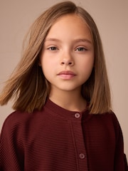 Rojo burdeos - Textured Wide Leg Cardigans Set (3-16yrs) - Imagen 3 de 3