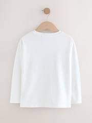 White Unicorn Print Long Sleeve Sequin Top (3-16yrs) - Image 5 of 7
