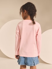 Pink Heart Long Sleeve Sequin Top (3-16yrs) - Image 3 of 8