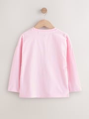 Pink Heart Long Sleeve Sequin Top (3-16yrs) - Image 6 of 8