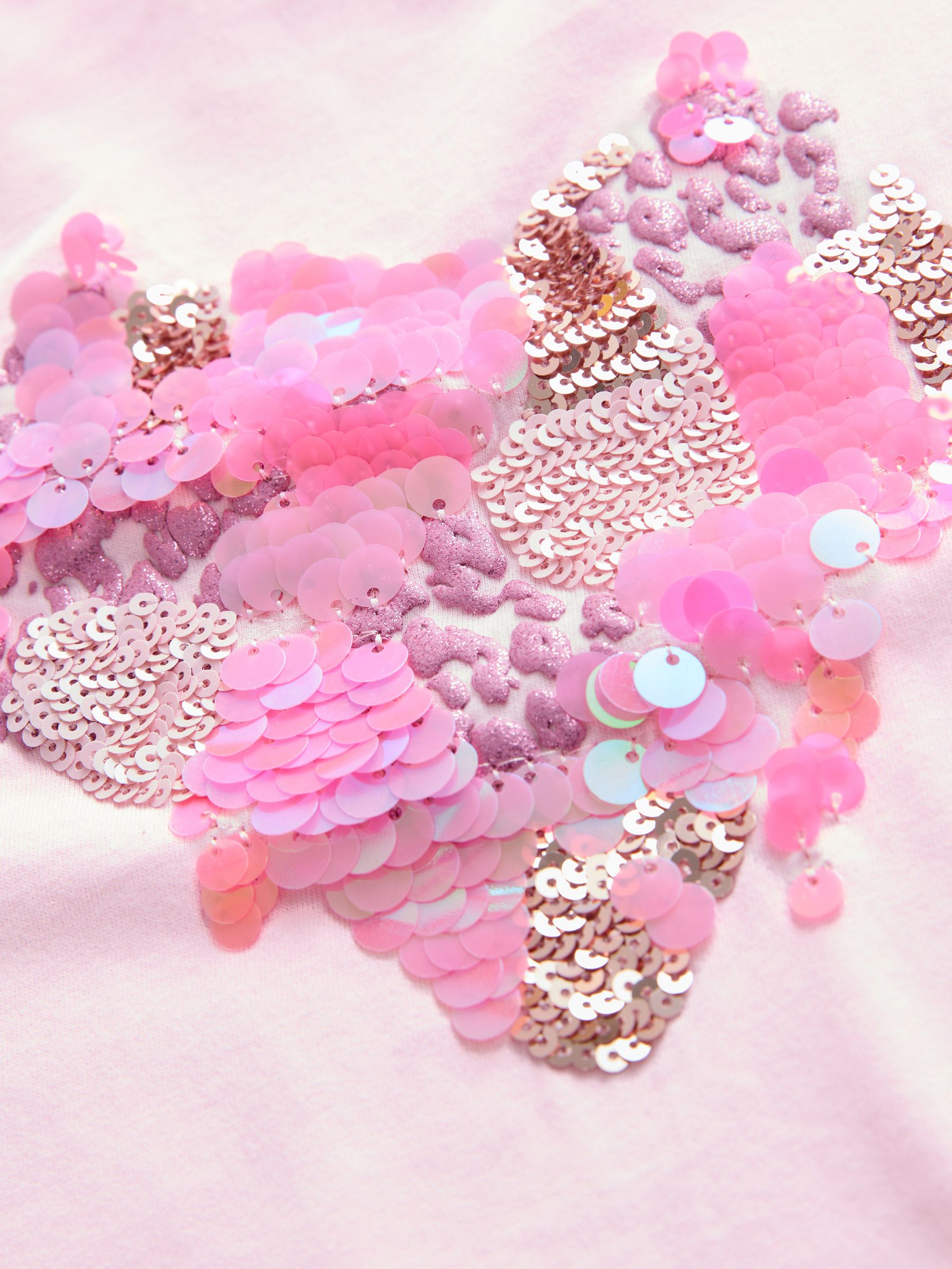 Buy Pink Heart Long Sleeve Sequin Top (3-16yrs) from the Next UK