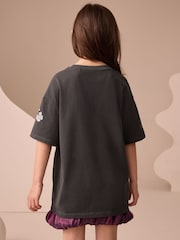 Charcoal Grey Floral The Rolling Stones License Band Sequin T-Shirt (3-16yrs) - Image 3 of 7
