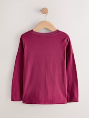 Burgundy Red Heart Long Sleeve Sequin Top (3-16yrs) - Image 6 of 8