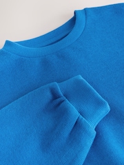 Blue Oversized Cosy Rib Sweatshirt (3-16yrs) - Image 7 of 7