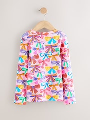 Pink Bows Long Sleeve Ribbed Top (3-16yrs) - Image 5 of 7