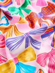 Pink Bows Long Sleeve Ribbed Top (3-16yrs) - Image 6 of 7