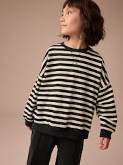 Monochrom - Gemütliches, geripptes Oversize-Sweatshirt (3 – 16 Jahre) - Bild 1 von 8