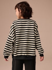 Monochrom - Gemütliches, geripptes Oversize-Sweatshirt (3 – 16 Jahre) - Bild 3 von 8