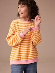 Orange/Pink Oversized Cosy Rib Sweatshirt (3-16yrs) - Image 1 of 9