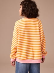 Orange/Pink Oversized Cosy Rib Sweatshirt (3-16yrs) - Image 3 of 9