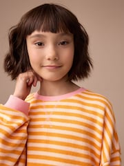 Orange/Pink Oversized Cosy Rib Sweatshirt (3-16yrs) - Image 4 of 9