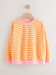 Orange/Pink Oversized Cosy Rib Sweatshirt (3-16yrs) - Image 5 of 9