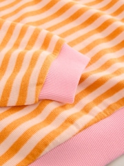Orange/Pink Oversized Cosy Rib Sweatshirt (3-16yrs) - Image 8 of 9