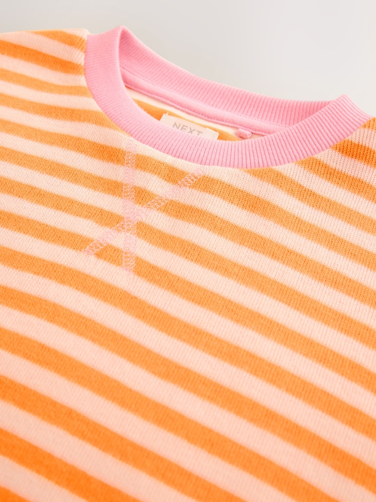 Orange/Pink Oversized Cosy Rib Sweatshirt (3-16yrs) - Image 9 of 9
