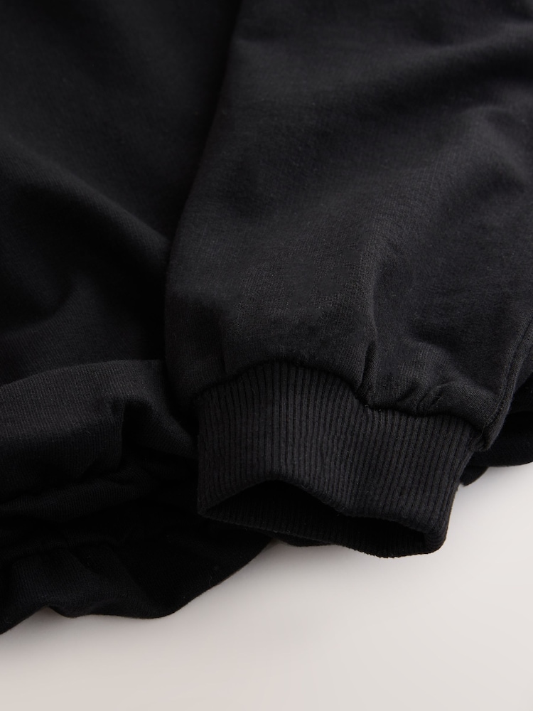 Black Boxy Bubble Hem Sweatshirt (3-16yrs) - Image 4 of 4