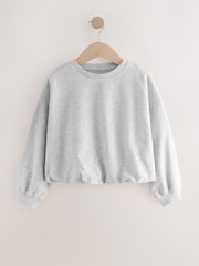 Grey Boxy Bubble Hem Sweatshirt (3-16yrs) - Image 1 of 4