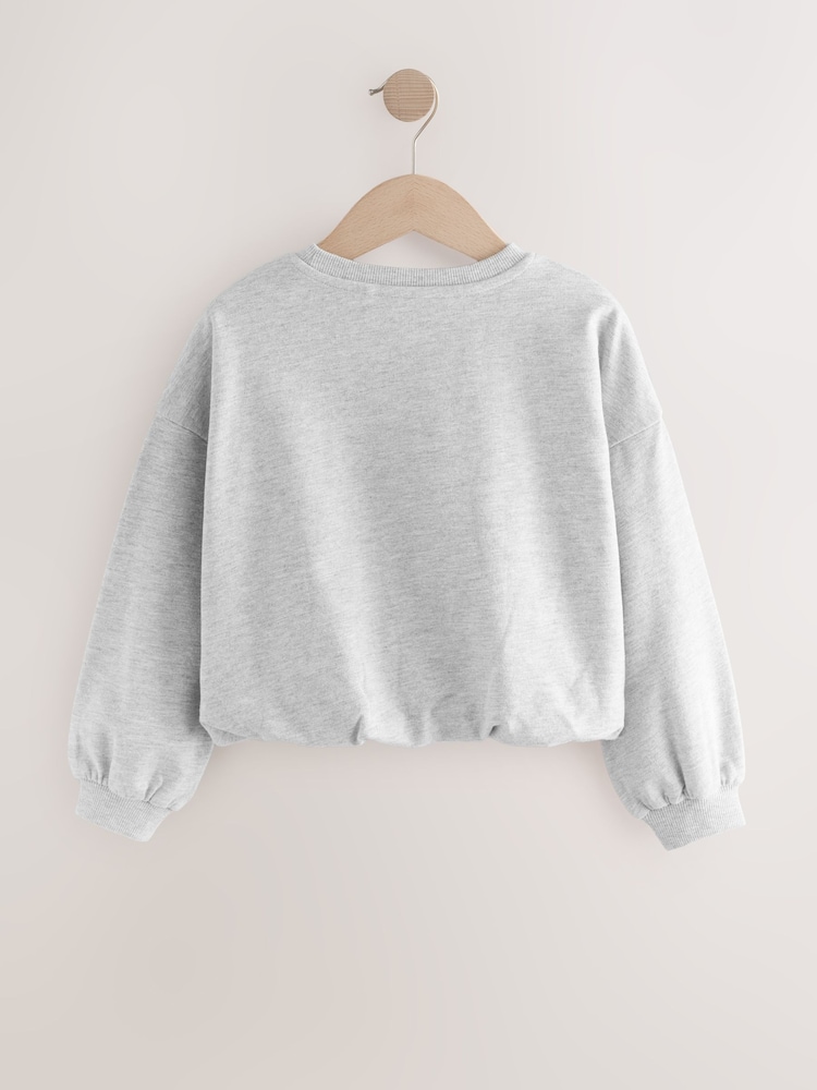 Grey Boxy Bubble Hem Sweatshirt (3-16yrs) - Image 2 of 4