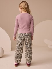 Lilac Purple Long Sleeve Scoop Neck Rib T-Shirt (3-16yrs) - Image 2 of 7