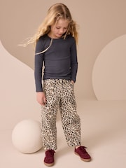 Charcoal Grey Long Sleeve Ribbed Top (3-16yrs) - Image 2 of 6