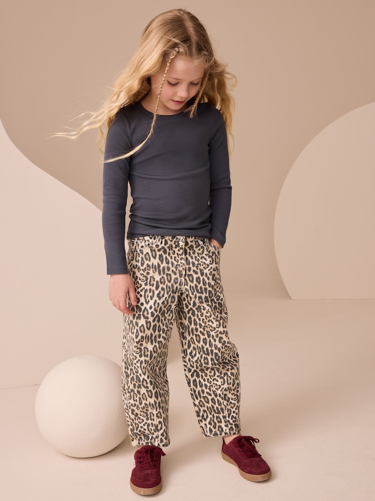 Charcoal Grey Long Sleeve Ribbed Top (3-16yrs) - Image 2 of 6