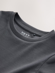 Charcoal Grey Long Sleeve Ribbed Top (3-16yrs) - Image 5 of 6