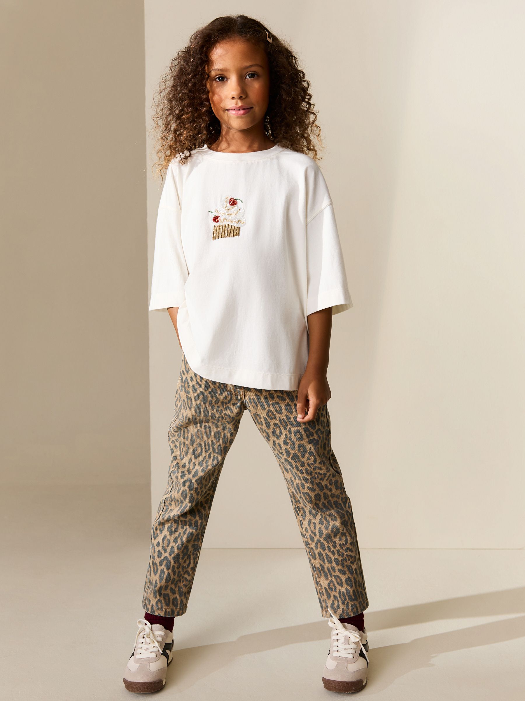 Buy Ecru Cupcake Beaded T-Shirt (3-16yrs) from the Next UK online shop