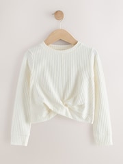 White/Pink Wrap Front Long Sleeve Tops 2 Pack (3-16yrs) - Image 3 of 9