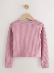 White/Pink Wrap Front Long Sleeve Tops 2 Pack (3-16yrs) - Image 4 of 9
