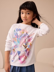 Pink/Blue Unicorn Long Sleeve Tops 4 Pack (3-16yrs) - Image 10 of 14