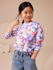 Pink/Blue Unicorn Long Sleeve Tops 4 Pack (3-16yrs) - Image 11 of 14