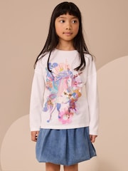 Pink/Blue Unicorn Long Sleeve Tops 4 Pack (3-16yrs) - Image 14 of 14