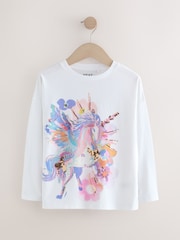 Pink/Blue Unicorn Long Sleeve Tops 4 Pack (3-16yrs) - Image 2 of 14
