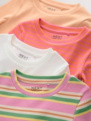 Pink/Orange Long Sleeve Ribbed T-Shirts 4 Pack (3-16yrs) - Image 10 of 11
