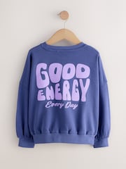 Blue/Grey Slogan Sweatshirts 4 Pack (3-16yrs) - Image 6 of 12
