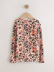 Animal Long Sleeve Ribbed T-Shirts 4 Pack (3-16yrs) - Image 3 of 8