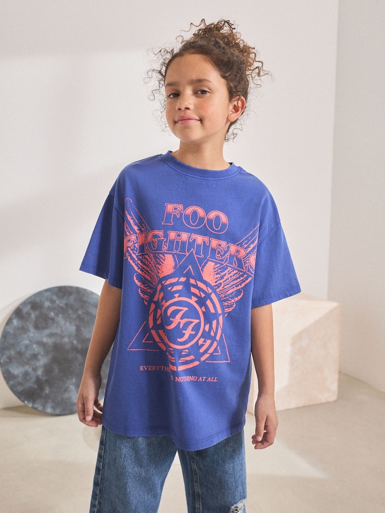 Blue Foo-Fighters License Band T-Shirt (3-16yrs) - Image 1 of 7