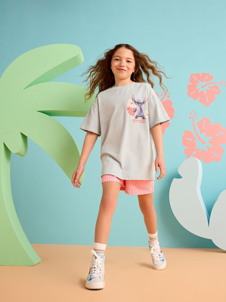 Light Blue Oversized 100% Cotton Disney Lilo and Stitch License T-Shirt (3-16yrs) - Image 1 of 1 Light Blue Oversized 100% Cotton Disney Lilo and Stitch License T-Shirt (3-16yrs) - Image 1 of 1