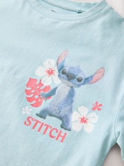 Light Blue Oversized 100% Cotton Disney Lilo and Stitch License T-Shirt (3-16yrs) - Image 3 of 4