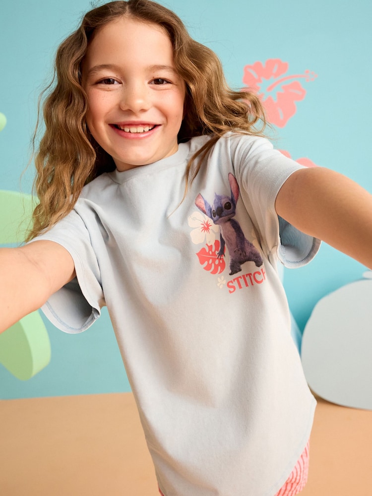 Light Blue Oversized 100% Cotton Disney Lilo and Stitch License T-Shirt (3-16yrs) - Image 4 of 4 Light Blue Oversized 100% Cotton Disney Lilo and Stitch License T-Shirt (3-16yrs) - Image 4 of 4