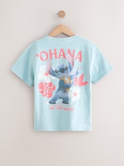 Light Blue Oversized 100% Cotton Disney Lilo and Stitch License T-Shirt (3-16yrs) - Image 5 of 8