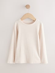 لون محايد - Long Sleeve Ribbed Top (3-16yrs) - صورة 4 من 7