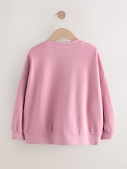 Pink - Gemütliches, geripptes Oversize-Sweatshirt (3 – 16 Jahre) - Bild 2 von 4