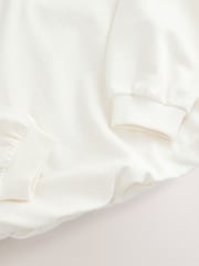 White Boxy Bubble Hem Sweatshirt (3-16yrs) - Image 4 of 4